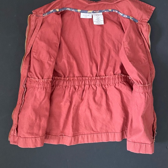 Aspen Kids Burnt Orange Zip Up Vest Dress Toddler Girls Size 5T Ruffled - Picture 5 of 8